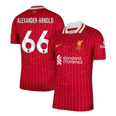 Calidad Premium Camiseta Auténtica ALEXANDER-ARNOLD #66 Liverpool 2024/25 Primera Equipación Local Hombre - Versión Jugador - camisetasfutbol