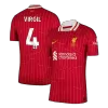 Calidad Premium Camiseta Auténtica VIRGIL #4 Liverpool 2024/25 Primera Equipación Local Hombre - Versión Jugador - camisetasfutbol