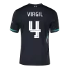 Calidad Premium UCL Camiseta VIRGIL #4 Liverpool 2024/25 Segunda Equipación Visitante Hombre - Versión Hincha - camisetasfutbol