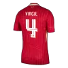 Calidad Premium UCL Camiseta VIRGIL #4 Liverpool 2024/25 Primera Equipación Local Hombre - Versión Hincha - camisetasfutbol