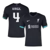 Calidad Premium UCL Camiseta VIRGIL #4 Liverpool 2024/25 Segunda Equipación Visitante Hombre - Versión Hincha - camisetasfutbol