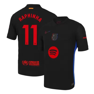 Camiseta Auténtica RAPHINHA #11 Barcelona 2024/25 Segunda Equipación Visitante Hombre - Versión Jugador - camisetasfutbol