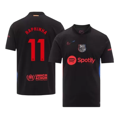 Camiseta RAPHINHA #11 Barcelona 2024/25 Segunda Equipación Visitante Hombre - Versión Hincha - camisetasfutbol