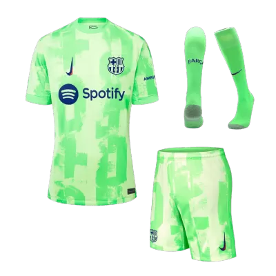 Calidad Premium Conjunto Completo Barcelona 2024/25 Tercera Equipación Hombre (Camiseta + Pantalón Corto + Calcetines) - camisetasfutbol