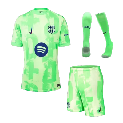 Calidad Premium Conjunto Completo Barcelona 2024/25 Tercera Equipación Hombre (Camiseta + Pantalón Corto + Calcetines) - camisetasfutbol