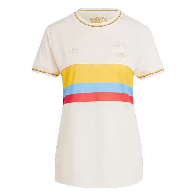 Camiseta Colombia Aniversario de 100 Años 2024 Mujer - Versión Hincha - camisetasfutbol