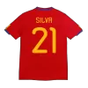 Camiseta Retro 2010 SILVA #21 España Primera Equipación Copa del Mundo Local Hombre - Versión Hincha - camisetasfutbol