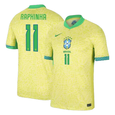 Calidad Premium Camiseta RAPHINHA #11 Brazil Copa América 2024 Primera Equipación Local Hombre - Versión Hincha - camisetasfutbol