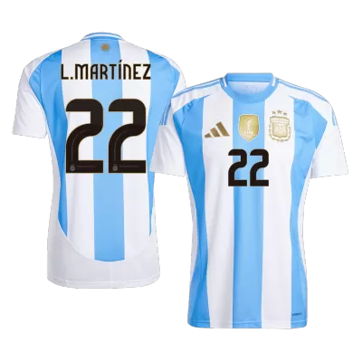 Calidad Premium Camiseta L.MARTÍNEZ #22 Argentina 2024 Primera Equipación Local Hombre - Versión Hincha - camisetasfutbol