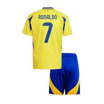 Miniconjunto RONALDO #7 Al Nassr 2024/25 Primera Equipación Local Niño (Camiseta + Pantalón Corto) - camisetasfutbol