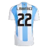 Calidad Premium Camiseta L.MARTÍNEZ #22 Argentina 2024 Primera Equipación Local Hombre - Versión Hincha - camisetasfutbol