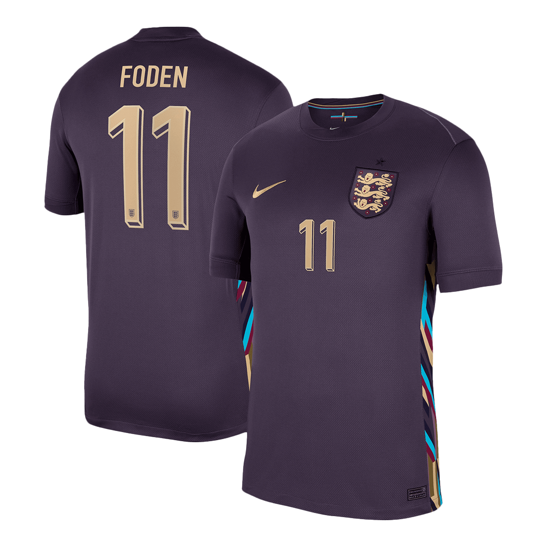 Camiseta FODEN #11 Inglaterra Euro Segunda Equipación Visitante Hombre - Versión Hincha - camisetasfutbol