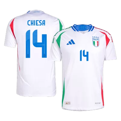 Camiseta Auténtica CHIESA #14 Italia 2024 Segunda Equipación Visitante Hombre - Versión Jugador - camisetasfutbol