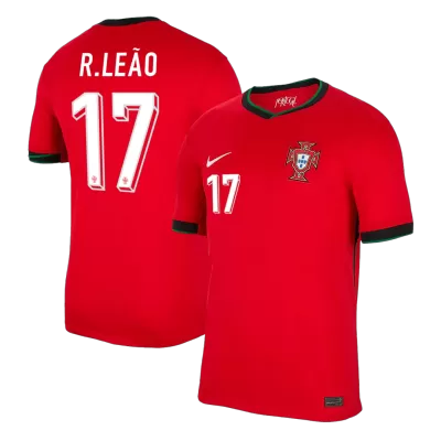 Camiseta R.LEÃO #17 Portugal Euro 2024 Primera Equipación Local Hombre - Versión Hincha - camisetasfutbol