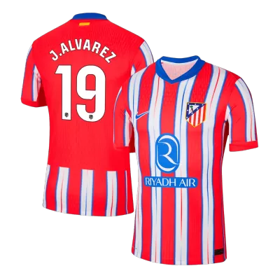 Camiseta Auténtica J.ALVAREZ #19 Atlético de Madrid 2024/25 Primera Equipación Local Hombre - Versión Jugador - camisetasfutbol