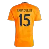 Camiseta ARDA GÜLER #15 Real Madrid 2024/25 Segunda Equipación Visitante Hombre - Versión Hincha - camisetasfutbol