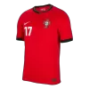 Camiseta R.LEÃO #17 Portugal Euro 2024 Primera Equipación Local Hombre - Versión Hincha - camisetasfutbol