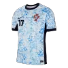 Camiseta R.LEÃO #17 Portugal Euro 2024 Segunda Equipación Visitante Hombre - Versión Hincha - camisetasfutbol