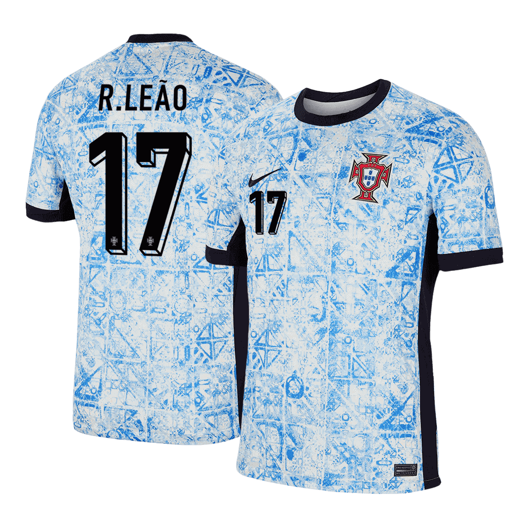 Camiseta R.LEÃO #17 Portugal Euro Segunda Equipación Visitante Hombre - Versión Hincha - camisetasfutbol
