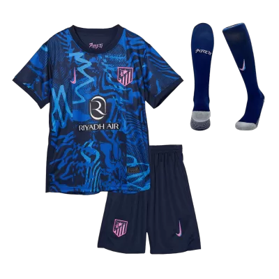 Miniconjunto Completo Atlético de Madrid 2024/25 Tercera Equipación Niño (Camiseta + Pantalón Corto + Calcetines) - camisetasfutbol