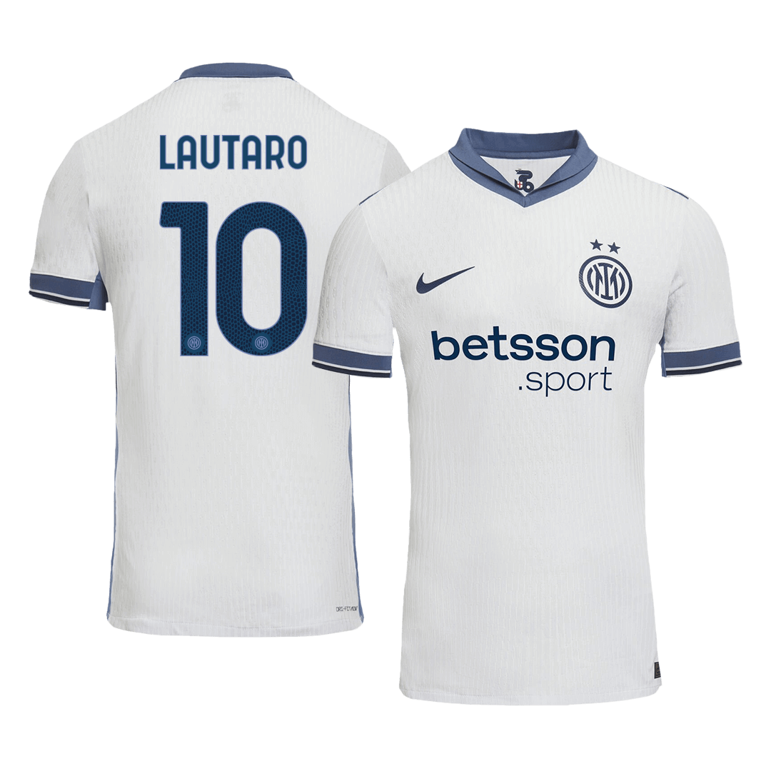 Camiseta Auténtica LAUTARO #10 Inter de Milán Segunda Equipación Visitante Hombre - Versión Jugador - camisetasfutbol