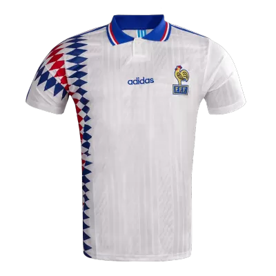 Camiseta Retro 1994 Francia Segunda Equipación Visitante Hombre - Versión Hincha - camisetasfutbol