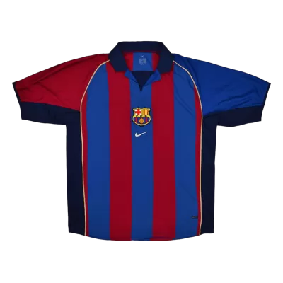 Camiseta Retro 2001/02 Barcelona Primera Equipación Local Hombre - Versión Hincha - camisetasfutbol