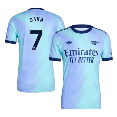 Camiseta Auténtica SAKA #7 Arsenal 2024/25 Tercera Equipación Hombre - Versión Jugador - camisetasfutbol