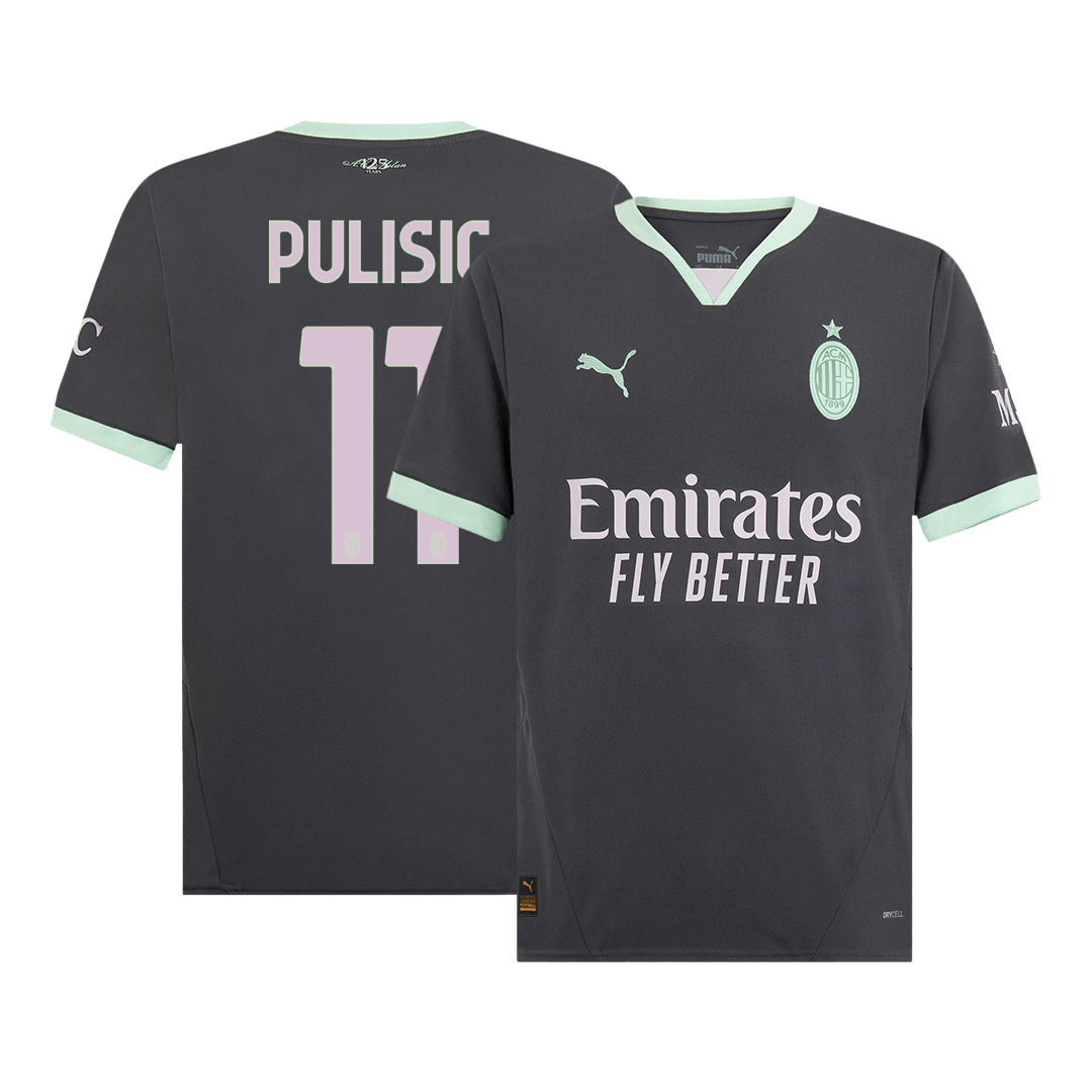Camiseta PULISIC #11 AC Milan Tercera Equipación Hombre - Versión Hincha - camisetasfutbol