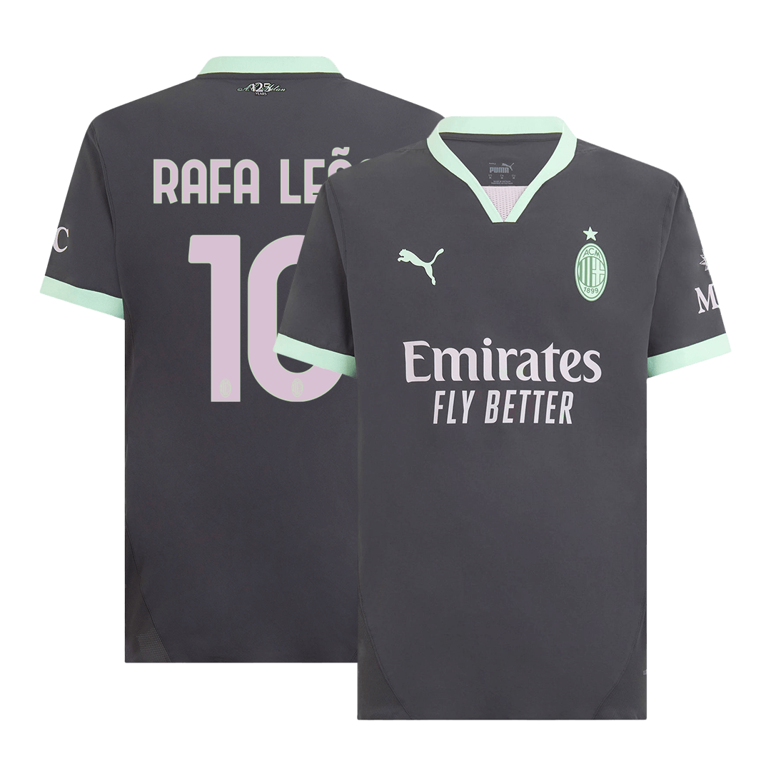 Camiseta Auténtica RAFA LEÃO #10 AC Milan Tercera Equipación Hombre - Versión Jugador - camisetasfutbol