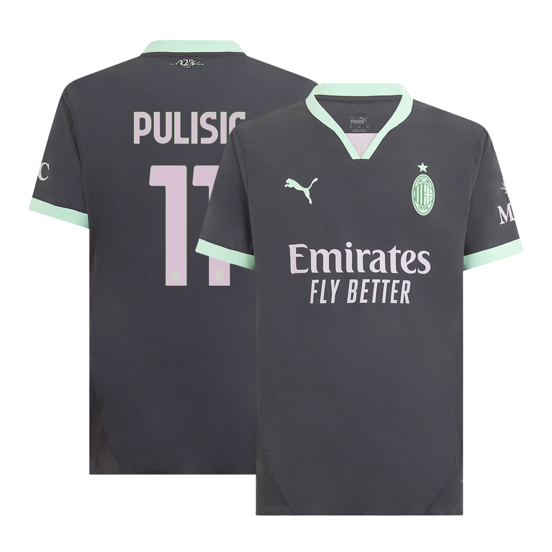 Camiseta Auténtica PULISIC #11 AC Milan Tercera Equipación Hombre - Versión Jugador - camisetasfutbol