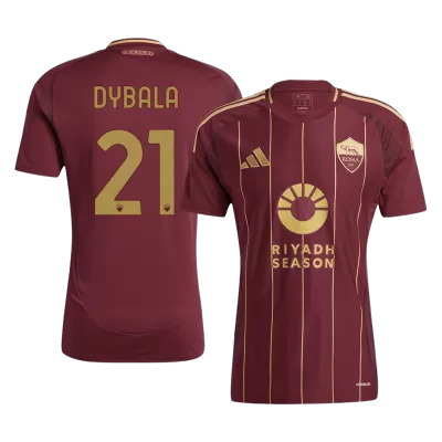 Camiseta DYBALA #21 Roma 2024/25 Primera Equipación Local Hombre - Versión Hincha - camisetasfutbol