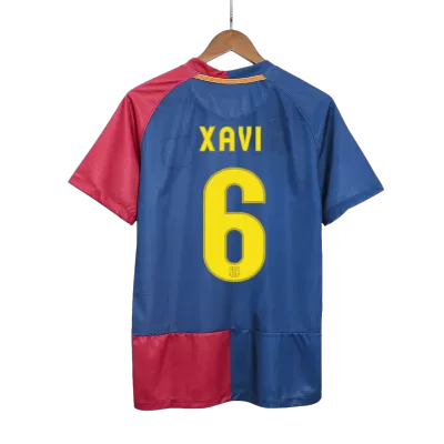 UCL Camiseta Retro 2008/09 XAVI #6 Barcelona Primera Equipación Local Hombre - Versión Hincha - camisetasfutbol