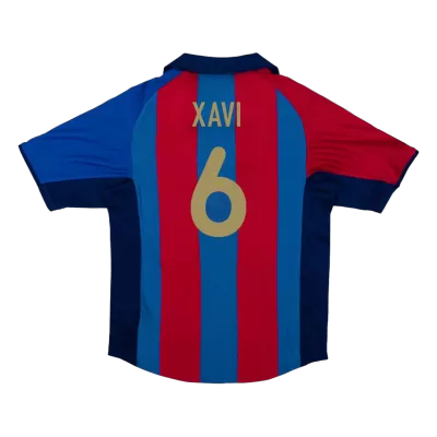 Camiseta Retro 2001/02 XAVI #6 Barcelona Primera Equipación Local Hombre - Versión Hincha - camisetasfutbol