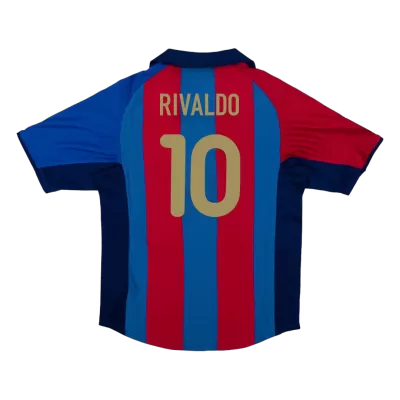 Camiseta Retro 2001/02 RIVALDO #10 Barcelona Primera Equipación Local Hombre - Versión Hincha - camisetasfutbol