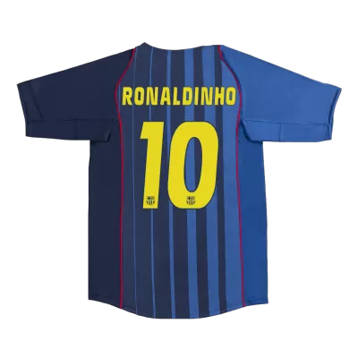 Camiseta Retro 2004/05 RONALDINHO #10 Barcelona Segunda Equipación Visitante Hombre - Versión Hincha - camisetasfutbol