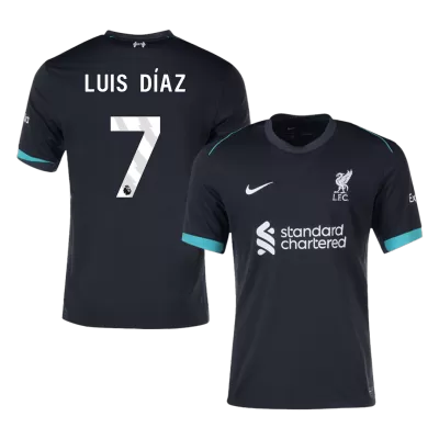 Camiseta LUIS DÍAZ #7 Liverpool Segunda Equipación - Versión Hincha - camisetasfutbol
