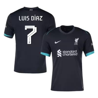 UCL Camiseta LUIS DÍAZ #7 Liverpool Segunda Equipación - Versión Hincha - camisetasfutbol