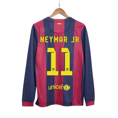 Camiseta Retro 2014/15 NEYMAR JR #11 Barcelona Primera Equipación Manga Larga Local Hombre - Versión Hincha - camisetasfutbol