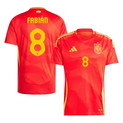 Calidad Premium Camiseta FABIÁN #8 España Euro 2024 Primera Equipación Local Hombre - Versión Hincha - camisetasfutbol