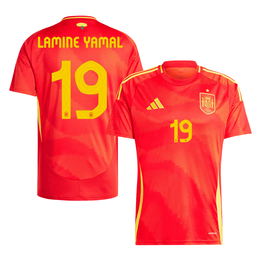 Calidad Premium Camiseta LAMINE YAMAL #19 España Euro 2024 Primera