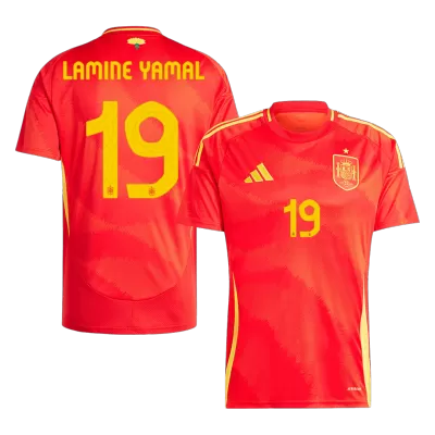 Calidad Premium Camiseta LAMINE YAMAL #19 España Euro 2024 Primera Equipación Local Hombre - Versión Hincha - camisetasfutbol