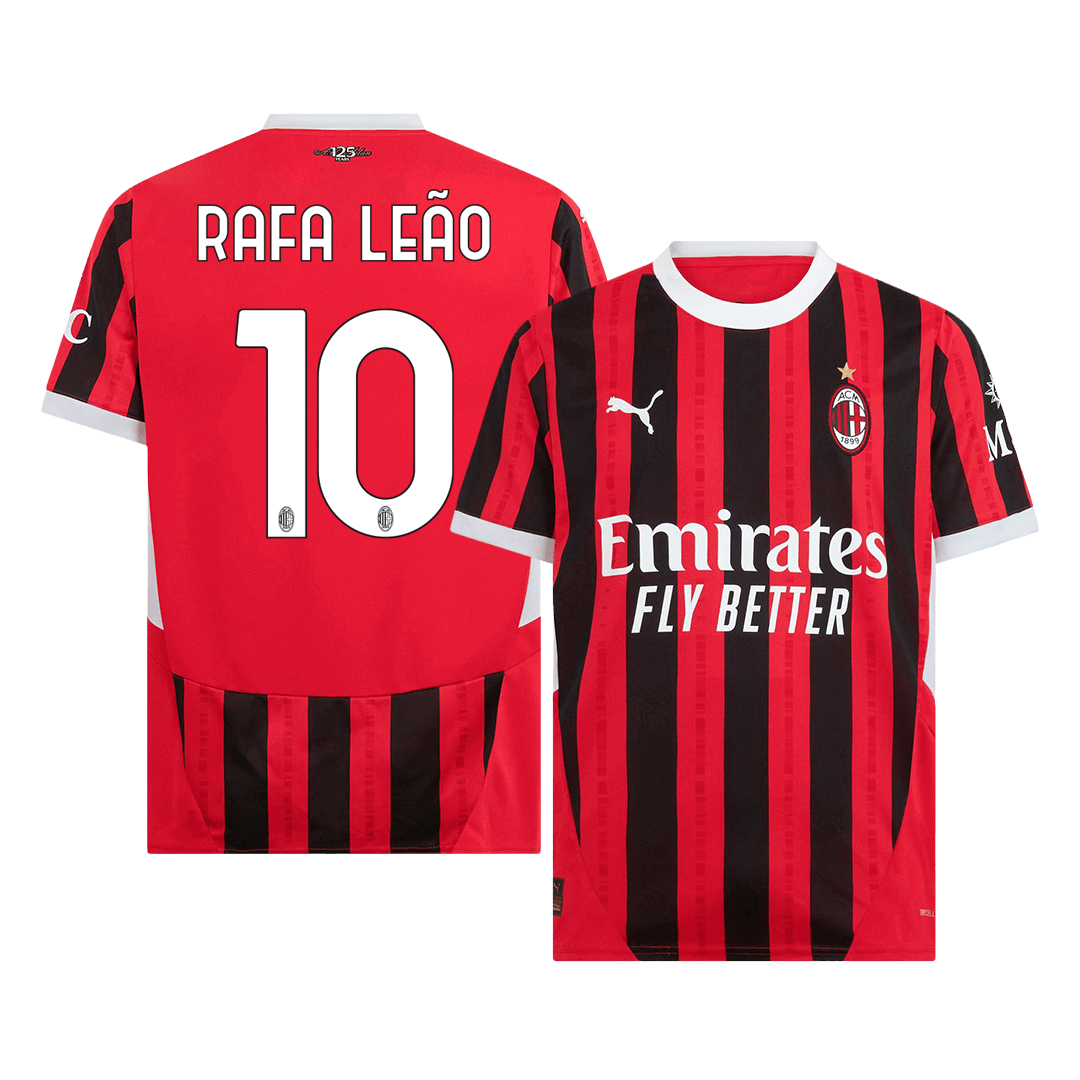 Camiseta RAFA LEÃO #10 AC Milan Primera Equipación Local Hombre - Versión Hincha - camisetasfutbol