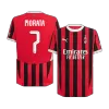 UCL Camiseta Auténtica MORATA #7 AC Milan 2024/25 Primera Equipación Local Hombre - Versión Jugador - camisetasfutbol