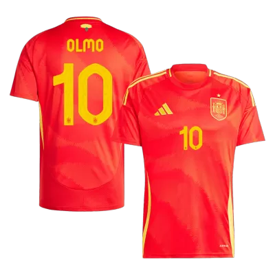 Calidad Premium Camiseta OLMO #10 España Euro 2024 Primera Equipación Local Hombre - Versión Hincha - camisetasfutbol