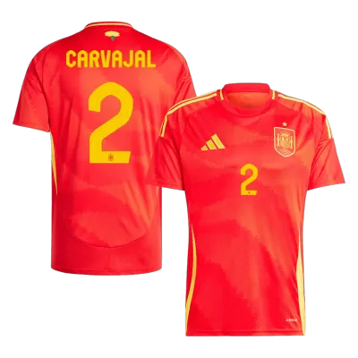 Calidad Premium Camiseta CARVAJAL #2 España Euro 2024 Primera Equipación Local Hombre - Versión Hincha - camisetasfutbol