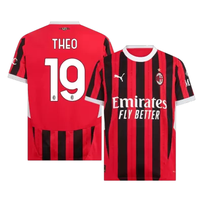 Camiseta THEO #19 AC Milan 2024/25 Primera Equipación Local Hombre - Versión Hincha - camisetasfutbol