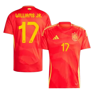 Calidad Premium Camiseta WILLIAMS JR. #17 España Euro 2024 Primera Equipación Local Hombre - Versión Hincha - camisetasfutbol