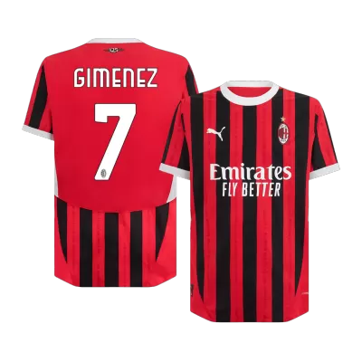 Camiseta Auténtica GIMENEZ #7 AC Milan 2024/25 Primera Equipación Local Hombre - Versión Jugador - camisetasfutbol