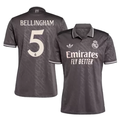 Calidad Premium Camiseta BELLINGHAM #5 Real Madrid 2024/25 Tercera Equipación Hombre - Versión Hincha - camisetasfutbol